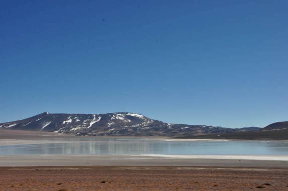 Lindas lagoas na puna chilena, a caminho de San Pedro de Atacama